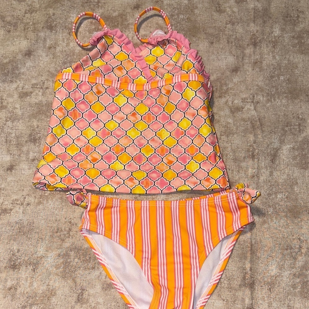 Tommy Bahama Pink and Orange Kids Bikini Set